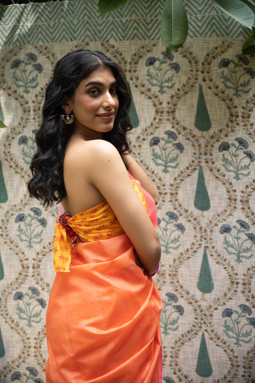 Sunset Radiance Chanderi Saree