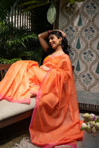 Sunset Radiance Chanderi Saree