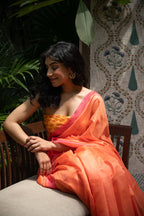 Sunset Radiance Chanderi Saree