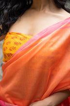 Sunset Radiance Chanderi Saree