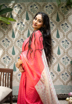 Rose Radiance Chanderi Saree