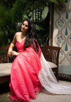 Rose Radiance Chanderi Saree
