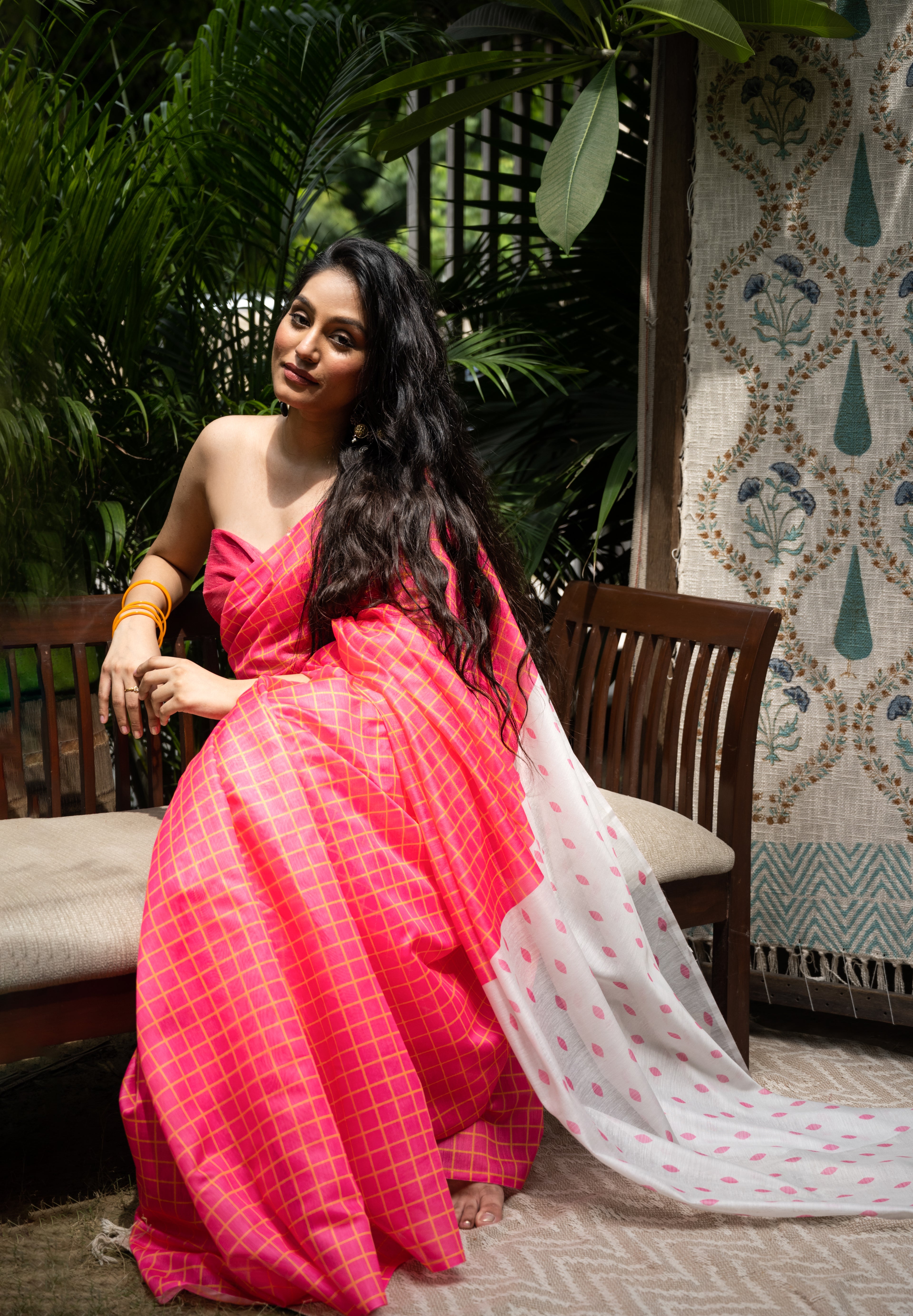 Rose Radiance Chanderi Saree