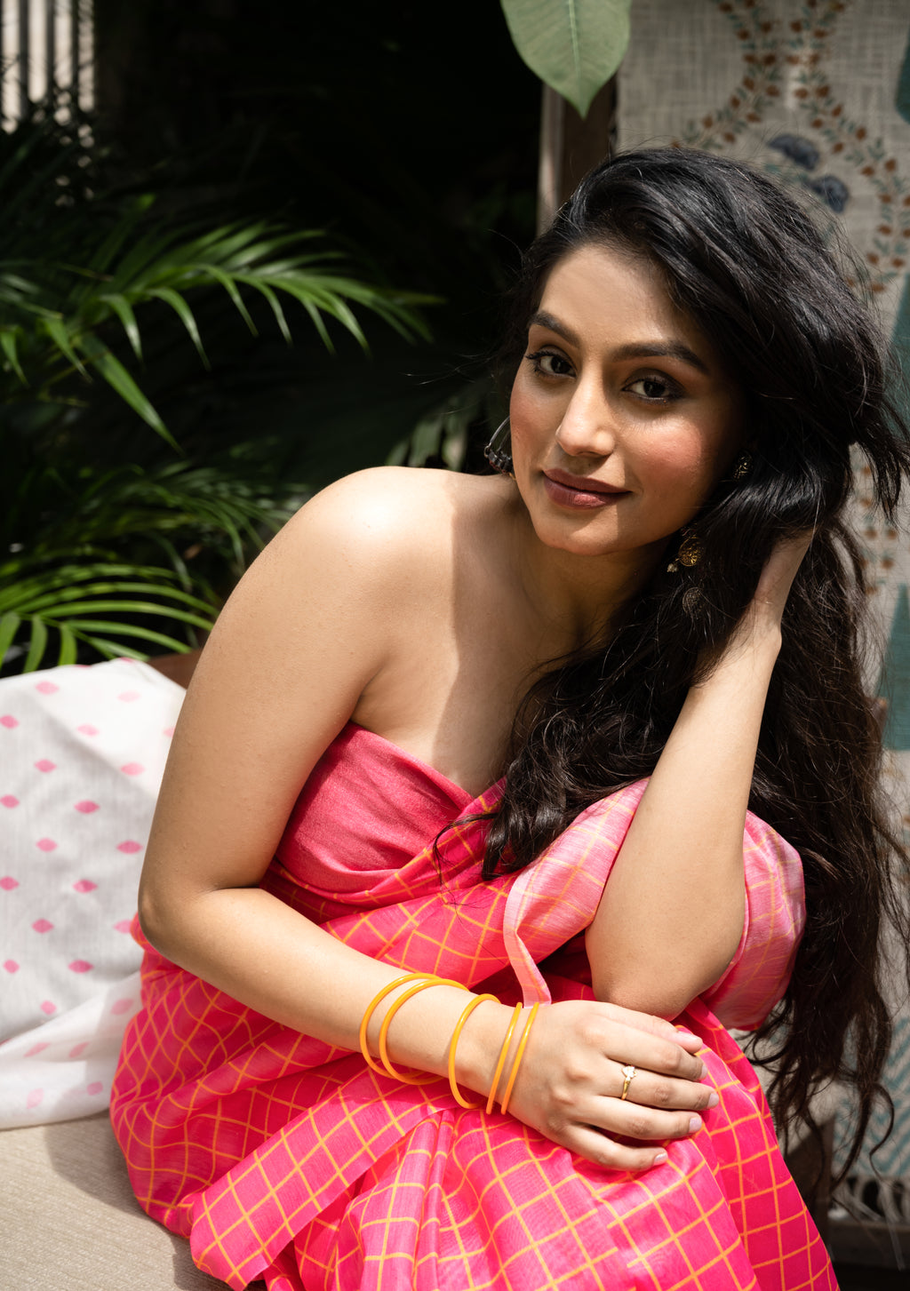 Rose Radiance Chanderi Saree