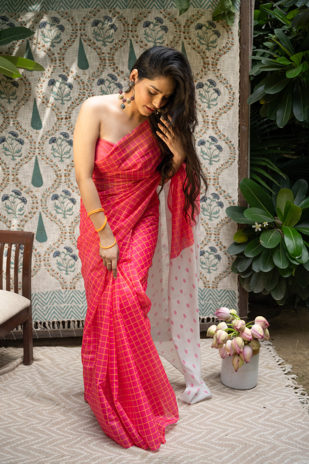 Rose Radiance Chanderi Saree