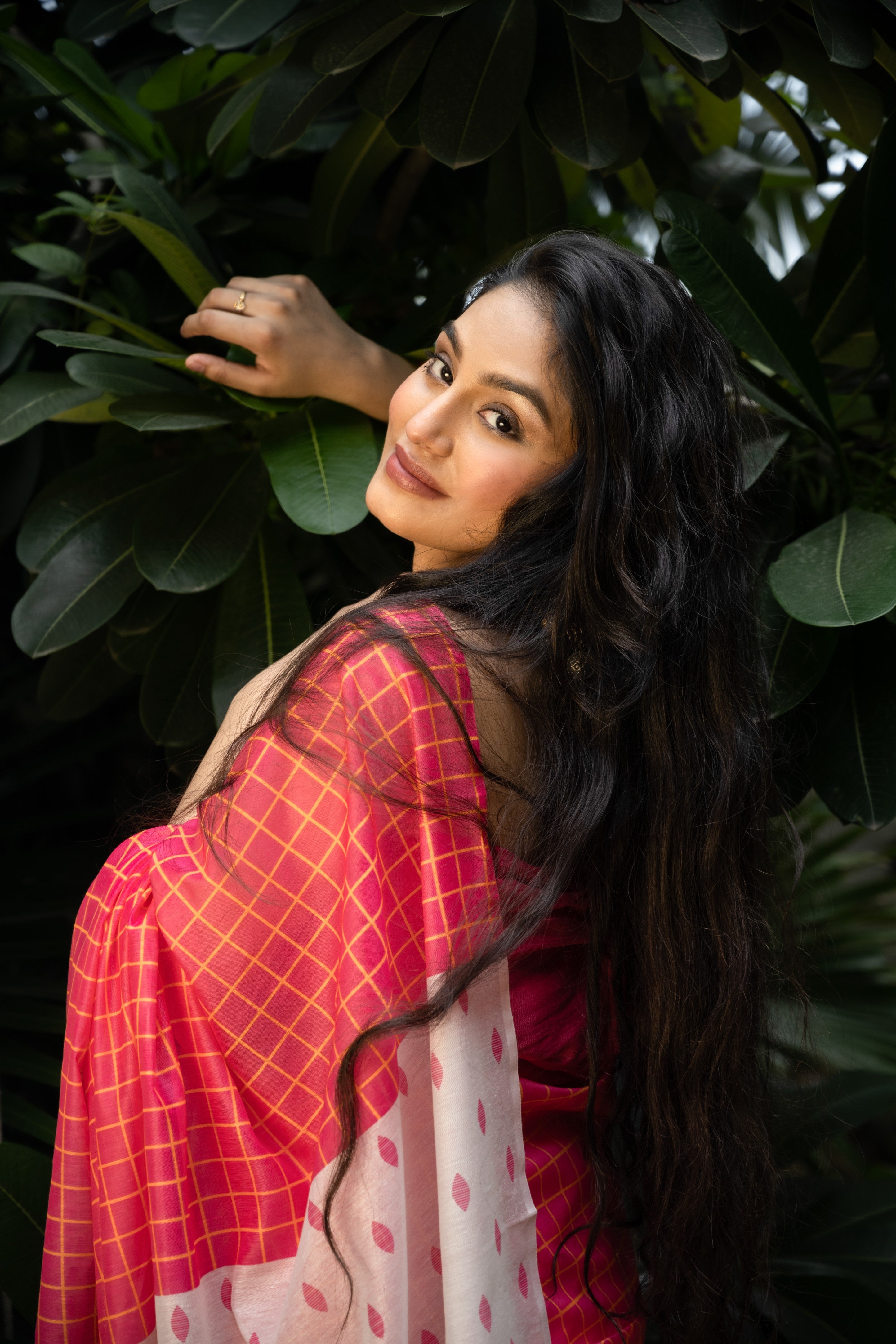 Rose Radiance Chanderi Saree