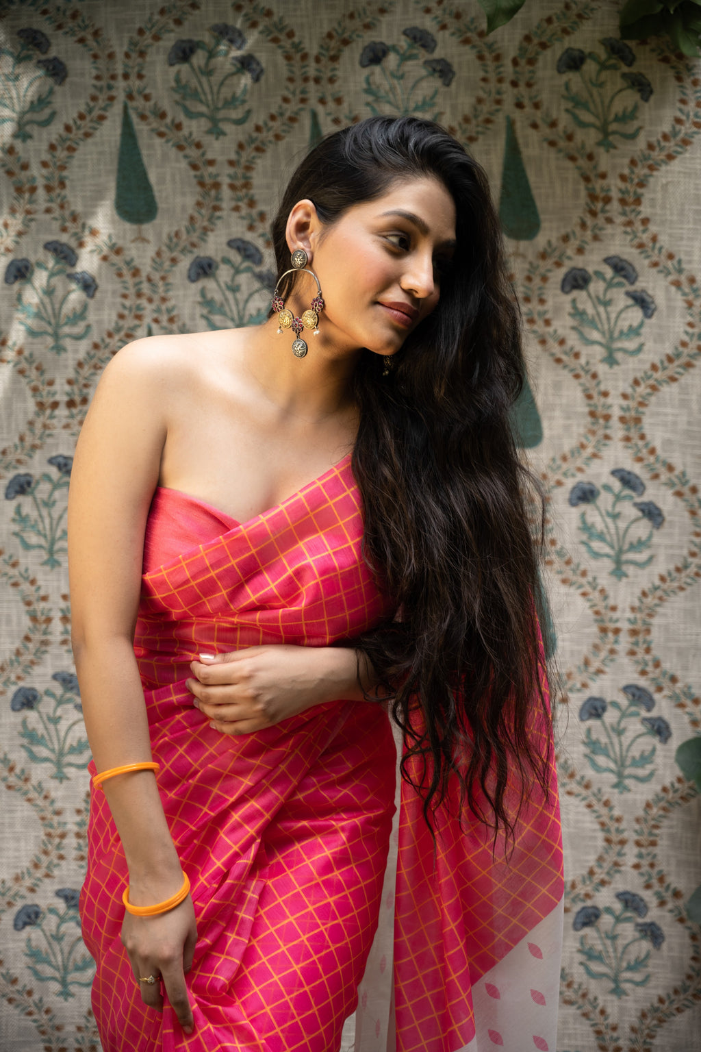 Rose Radiance Chanderi Saree