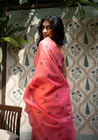 Blush Royale Buti Chanderi Saree