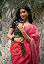 Blush Royale Buti Chanderi Saree