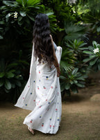 Ivory Meadow Buti Chanderi Saree